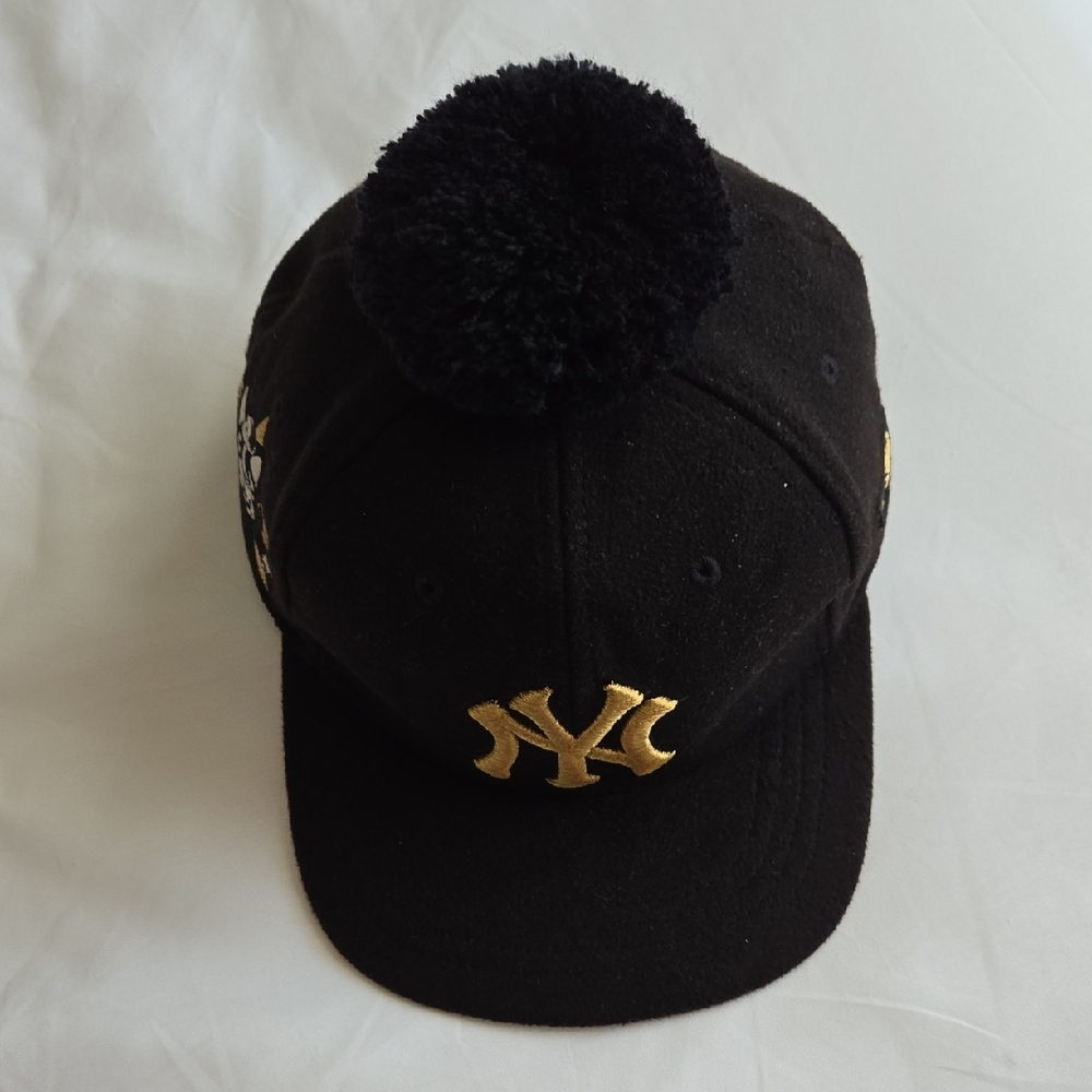 Black and Gold Kid’s Pom-Pom Cap